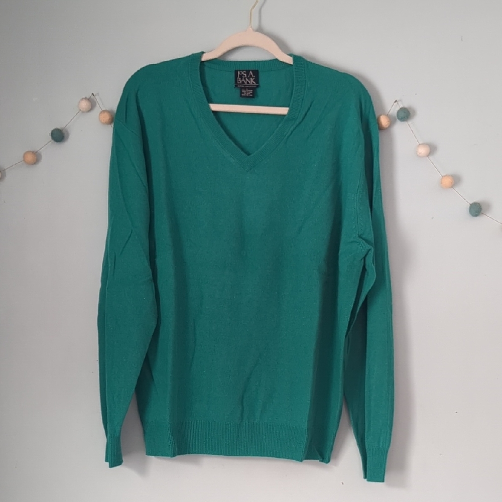 Green V-Neck Sweater
